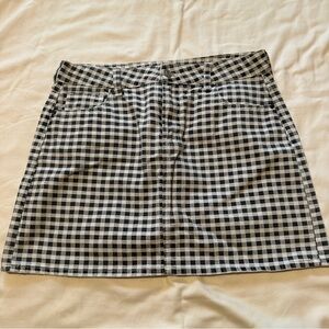 PacSun Black and White Gingham Mini Skirt